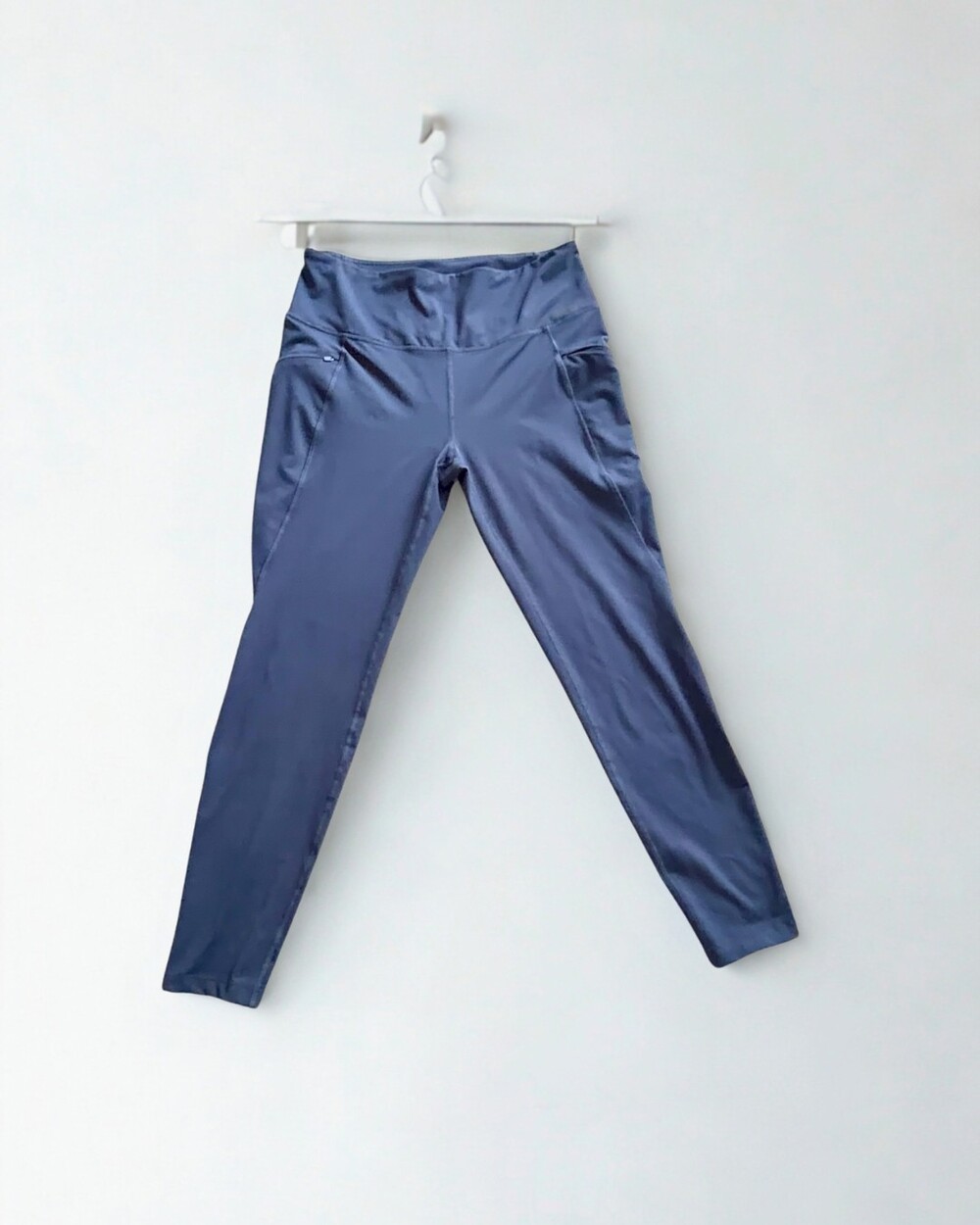 Eddie Bauer Trail Tight Leggings Women’s L Navy Blue High Rise Zip Pockets